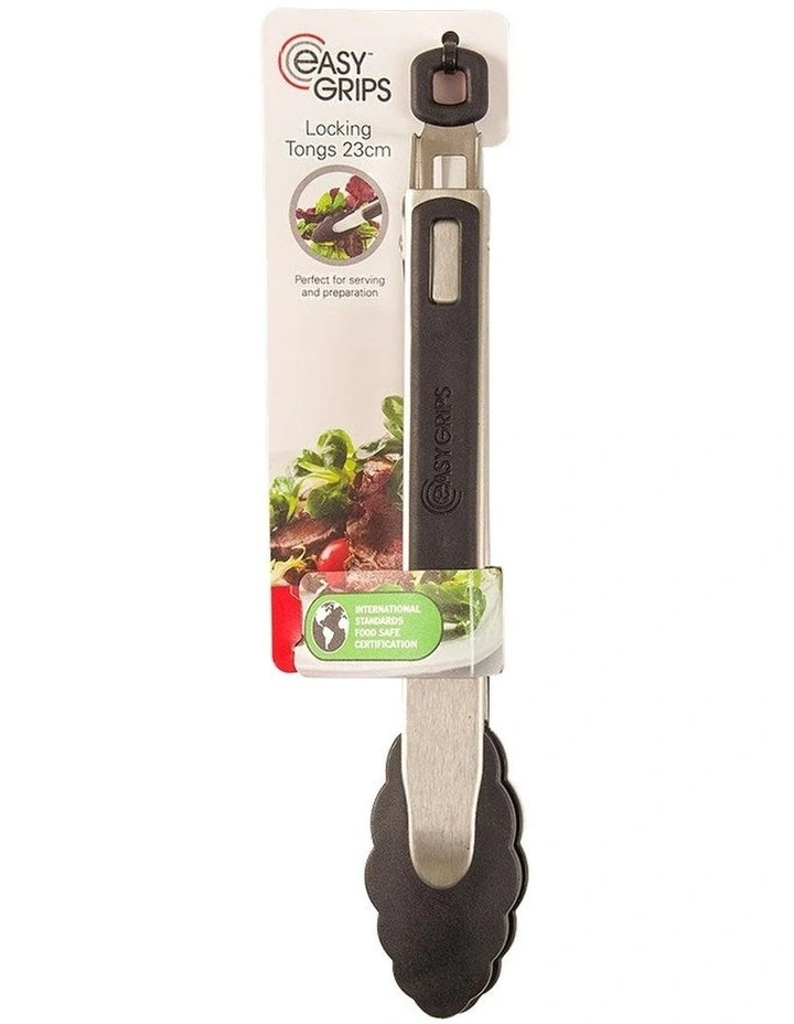 Easy Grips Locking Tongs 23cm in Black image 2