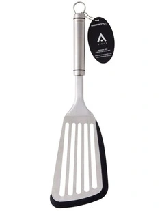 Soffritto A-Series Fish Turner With Silicone Rim in Silver