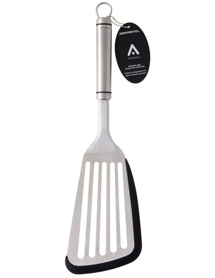 Soffritto A-Series Fish Turner With Silicone Rim in Silver image 1