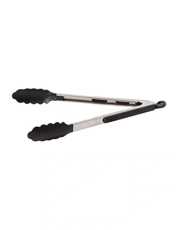 Soffritto A-Series Non-Stick Lock Tongs 12 Inch in Silver image 1