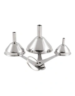 Soffritto A-Series Stainless Steel Funnel Set 3 in Silver