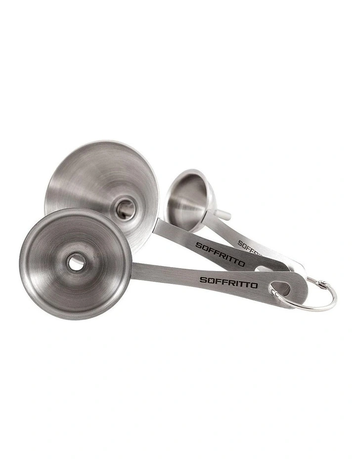 Soffritto A-Series Stainless Steel Funnel Set 3 in Silver image 3