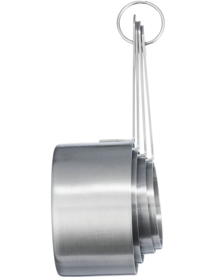 Soffritto A-Series Stainless Steel Measuring Cup Set 4 in Silver image 3