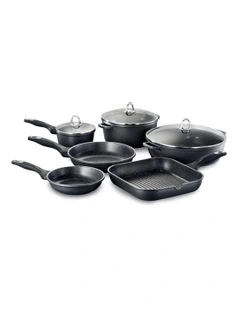 Baccarat Granite Cookware Set 6 Piece in Black