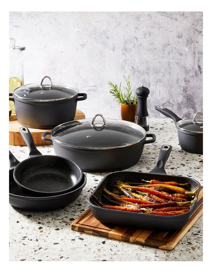 Baccarat Granite Cookware Set 6 Piece in Black image 2