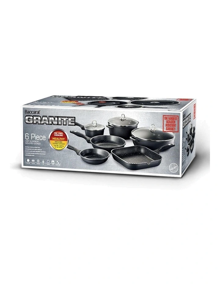Baccarat Granite Cookware Set 6 Piece in Black image 6
