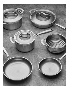 Baccarat iD3 Stainless Steel Cookware Set 6 Piece in Silver