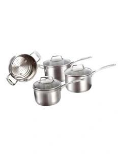 Baccarat iconiX Stainless Steel Cookware Set 4 Piece in Silver