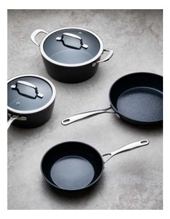 Baccarat Green Stone Cookware Set 4 Piece in Black