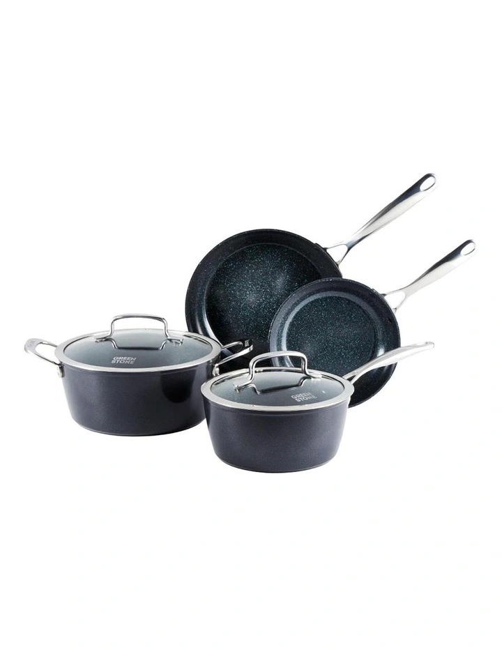 Baccarat Green Stone Cookware Set 4 Piece in Black image 2