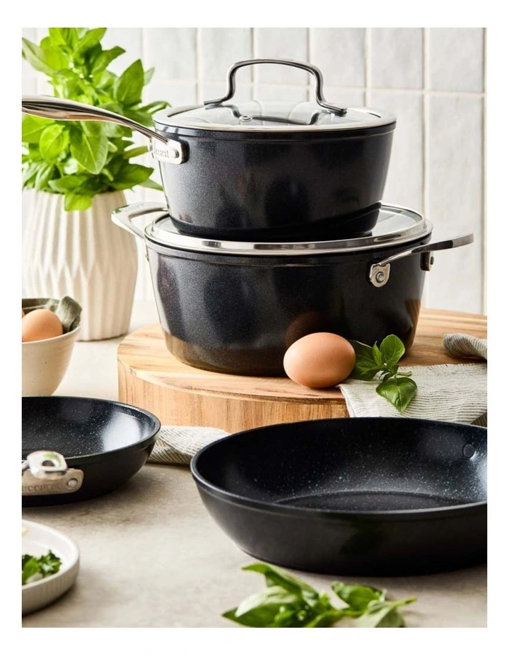 Baccarat Green Stone Cookware Set 4 Piece in Black image 4