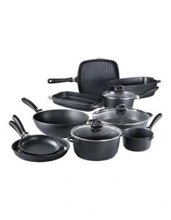 Baccarat STONE 10 Piece Cookware Set with Wok in Grey