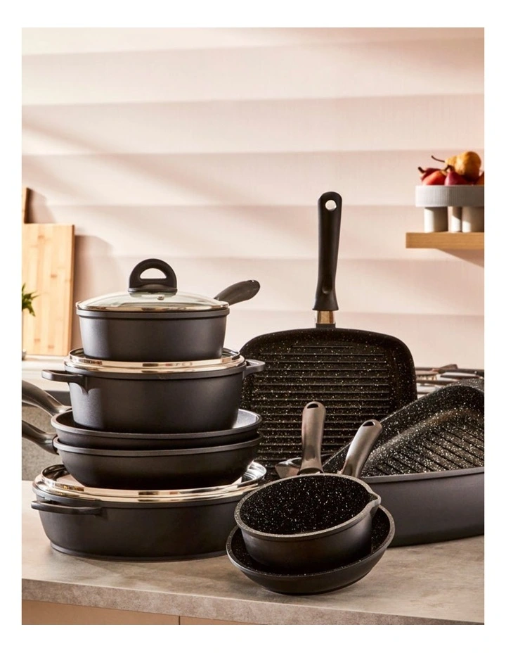 Baccarat STONE 10 Piece Cookware Set with Wok in Grey image 3