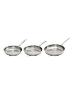 Baccarat iconiX Frypan Tri Pack 20cm, 24cm & 28cm in Silver