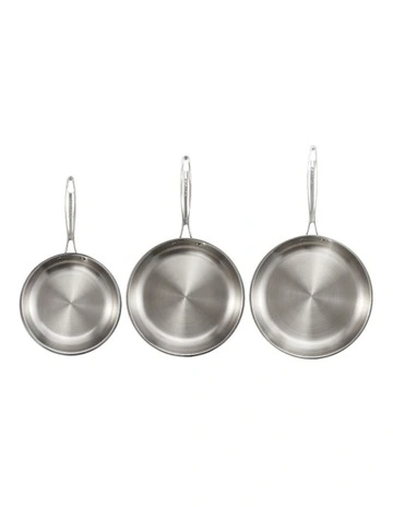 Baccarat iconiX Frypan Tri Pack 20cm, 24cm & 28cm in Silver