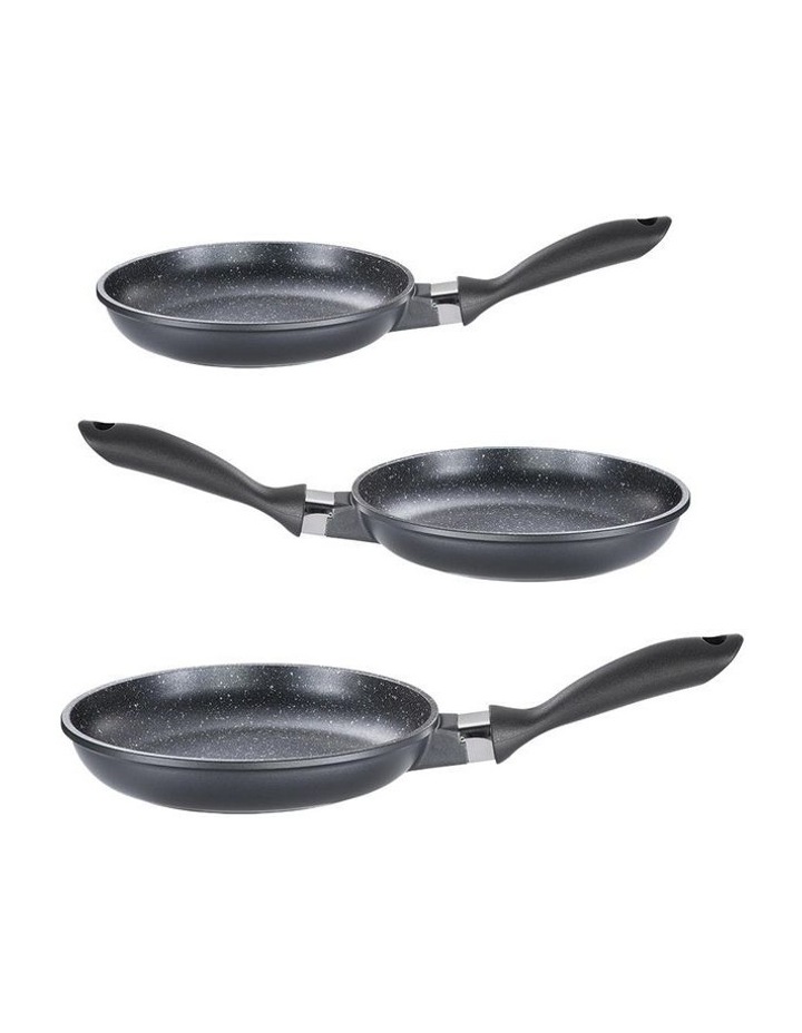 Baccarat STONE Frypan Tri Pack 20cm, 24cm & 28cm in Grey image 1