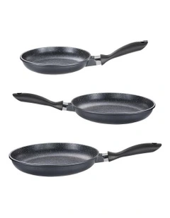 Baccarat STONE Frypan Tri Pack 20cm, 24cm & 28cm in Grey