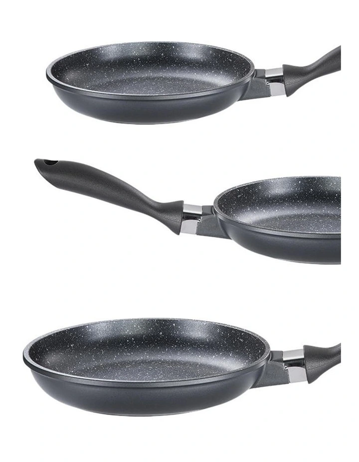 Baccarat STONE Frypan Tri Pack 20cm, 24cm & 28cm in Grey image 2