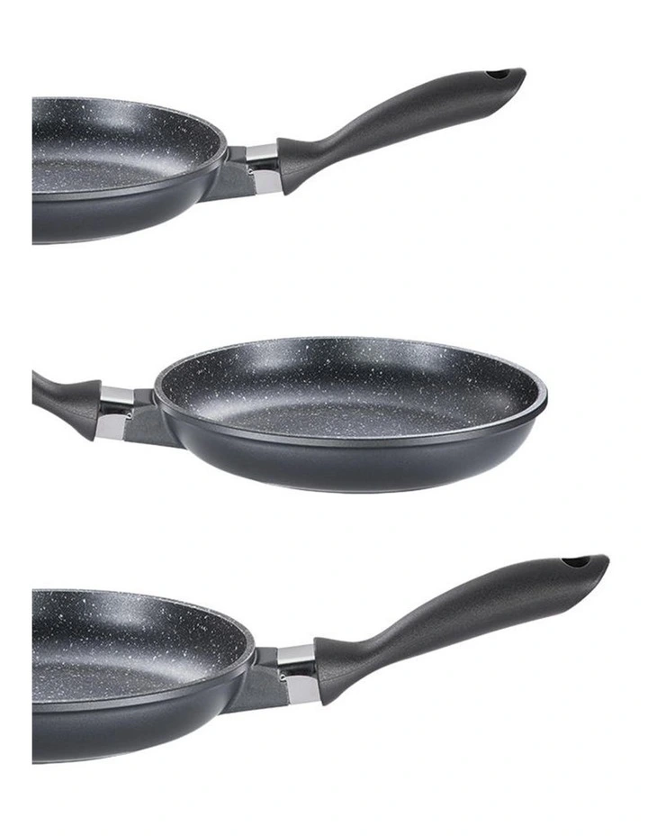 Baccarat STONE Frypan Tri Pack 20cm, 24cm & 28cm in Grey image 3