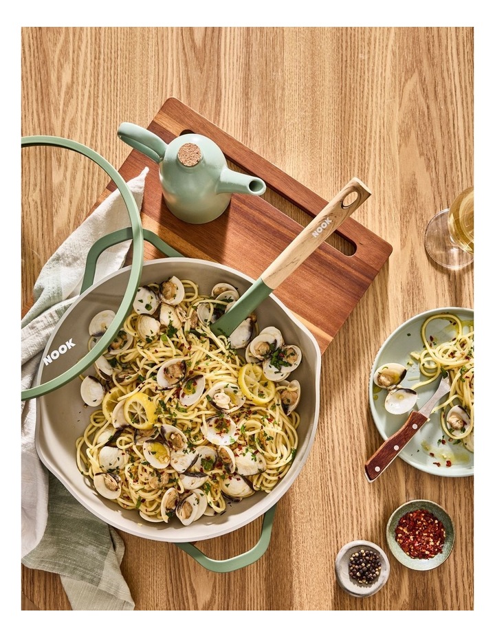 NOOK by Baccarat Saute Pan with Lid 30cm in Sage image 2