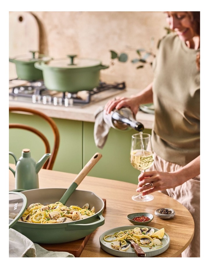 NOOK by Baccarat Saute Pan with Lid 30cm in Sage image 4