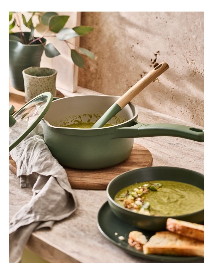 NOOK by Baccarat Saucepan with Lid 20cm in Sage image 4