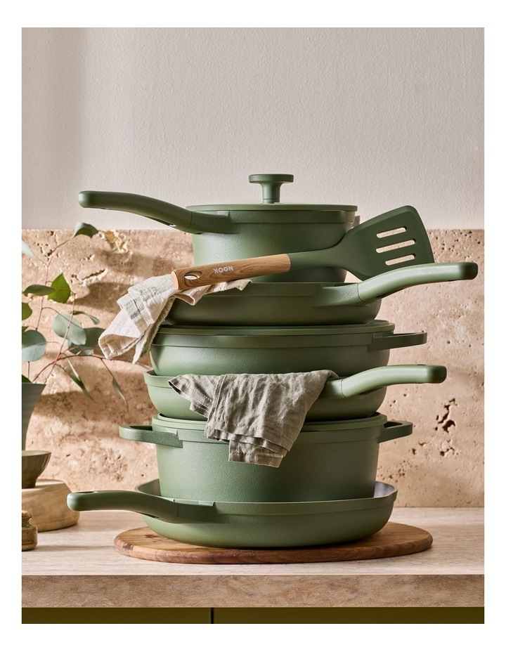 NOOK by Baccarat Saucepan with Lid 20cm in Sage image 6