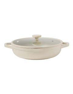 NOOK by Baccarat Saute Pan With Lid 30cm in Cream