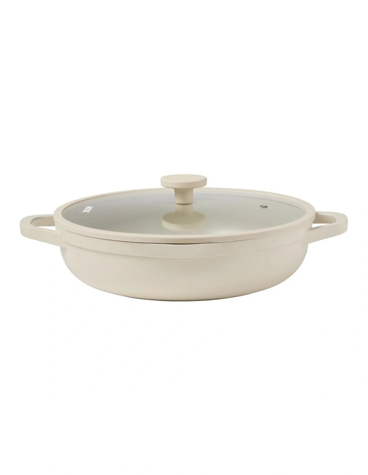 Baccarat Nook Saute Pan With Lid 30cm in Cream image 1