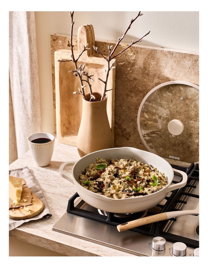 NOOK by Baccarat Saute Pan With Lid 30cm in Cream image 2