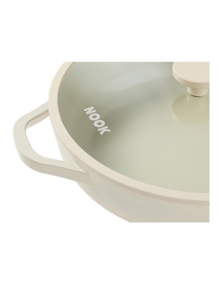 NOOK by Baccarat Saute Pan With Lid 30cm in Cream image 4