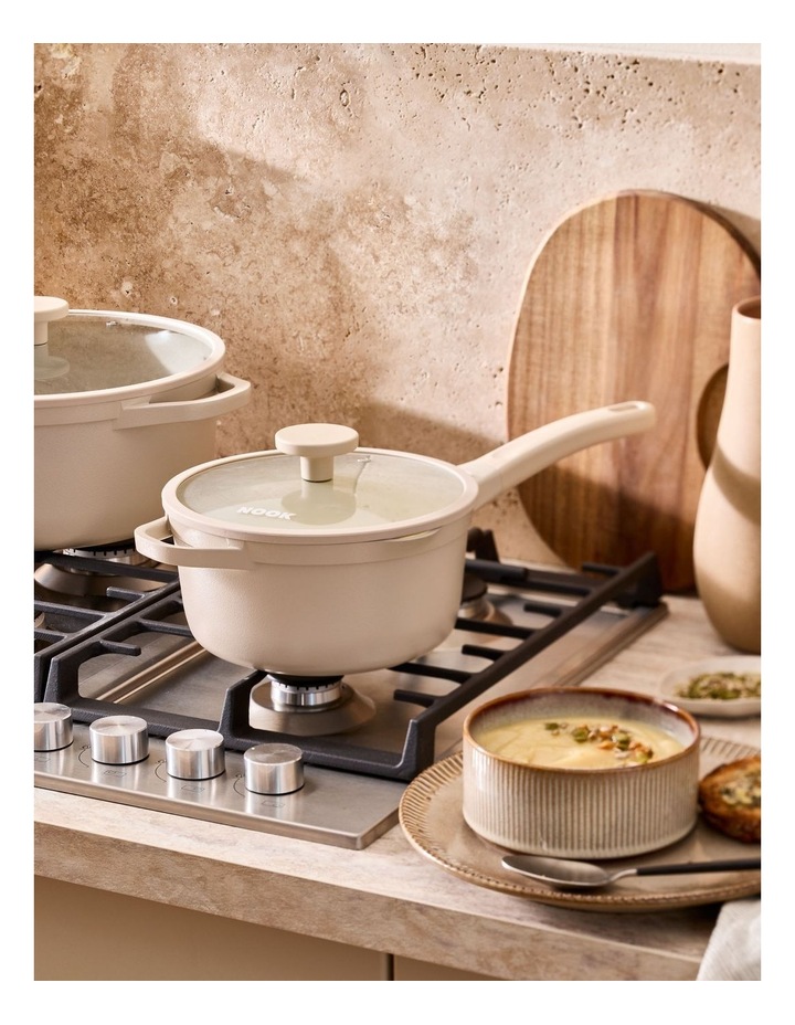 NOOK by Baccarat Saucepan With Lid 20cm in Cream image 2
