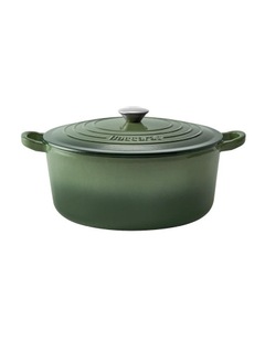 Baccarat Le Connoisseur Round French Oven 29cm 6.3L in Green