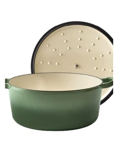 Baccarat Le Connoisseur Round French Oven 29cm 6.3L in Green