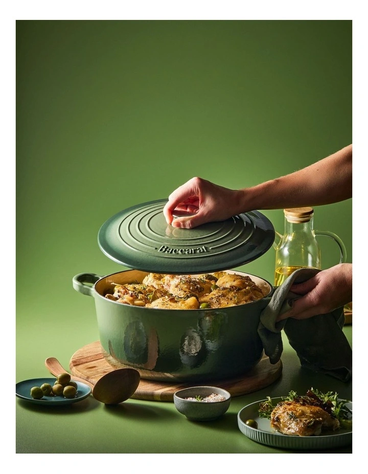 Baccarat Le Connoisseur Round French Oven 29cm 6.3L in Green image 6