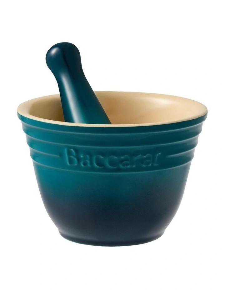 Baccarat Le Connoisseur Mortar And Pestle in Lagoon image 1