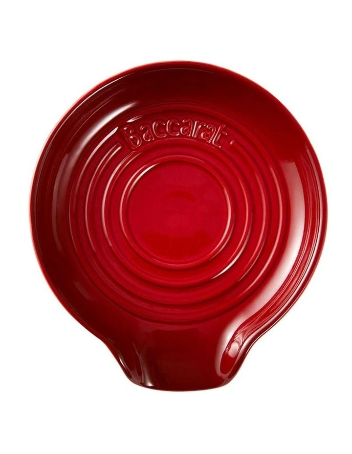 Baccarat Le Connoisseur Round Spoon Rest in Red image 1