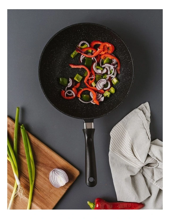 Baccarat STONE Stir Fry Pan 28cm in Black image 2