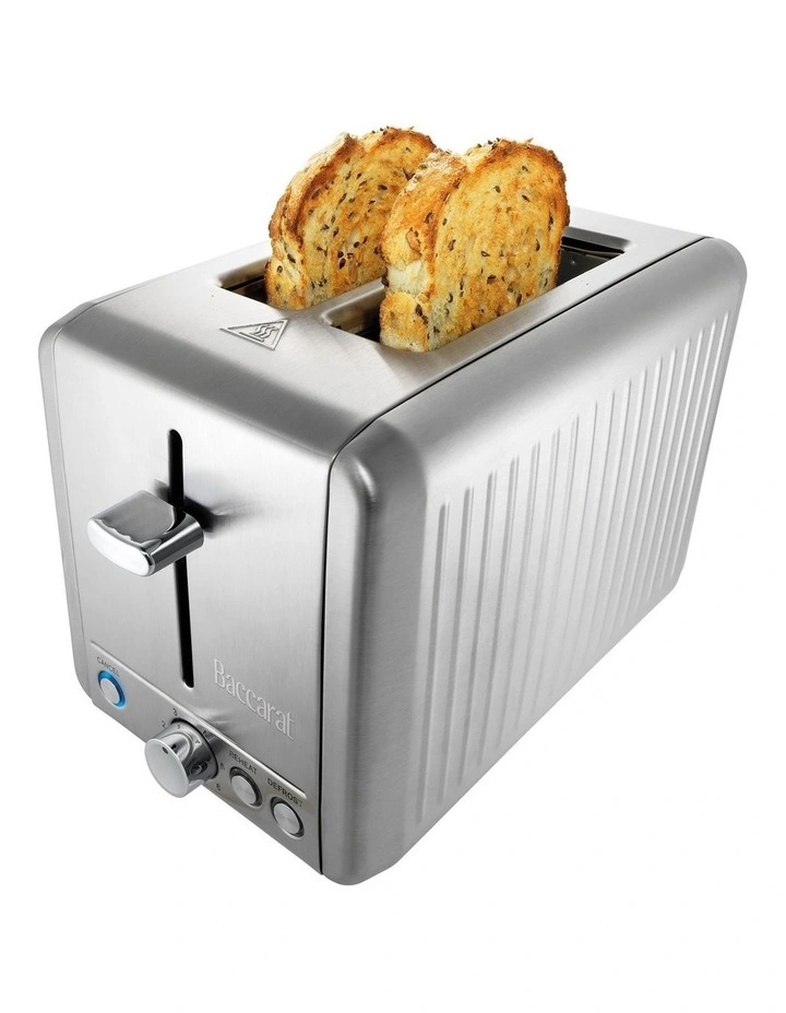 Baccarat The Toasty Slice 2 Slice Toaster in Silver image 1