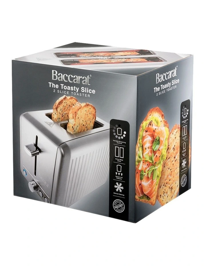 Baccarat The Toasty Slice 2 Slice Toaster in Silver image 4