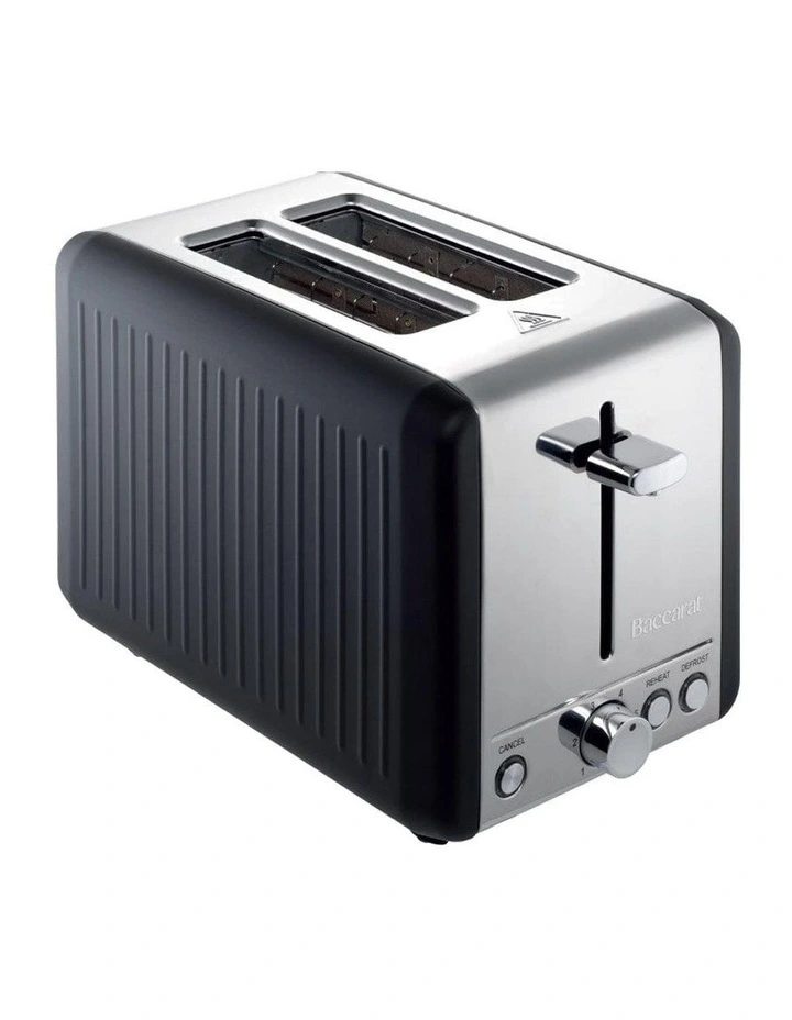 Baccarat The Toasty Slice 2 Slice Toaster in Black image 2