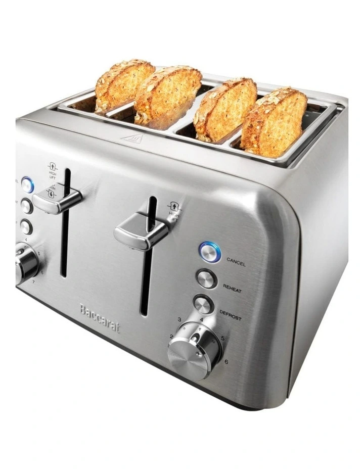 Baccarat 4 Slice Toaster in Silver image 1