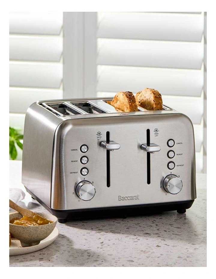 Baccarat 4 Slice Toaster in Silver image 3