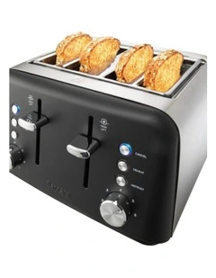 Baccarat The Toasty Slice 4 Slice Toaster in Black