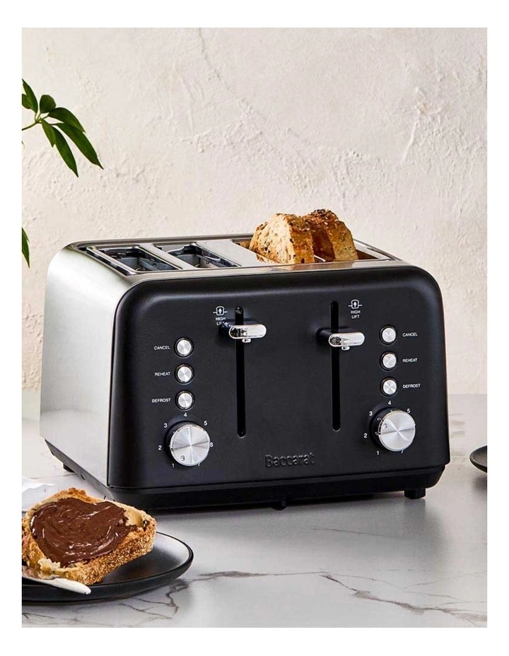 Baccarat The Toasty Slice 4 Slice Toaster in Black image 3