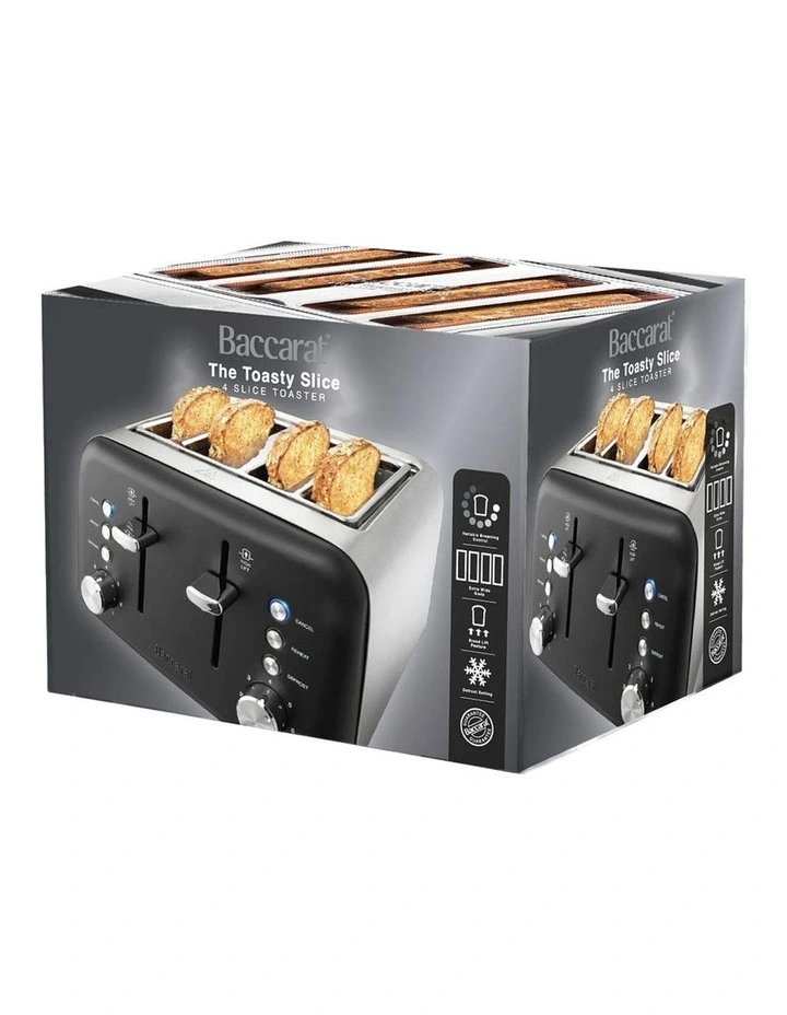 Baccarat The Toasty Slice 4 Slice Toaster in Black image 7