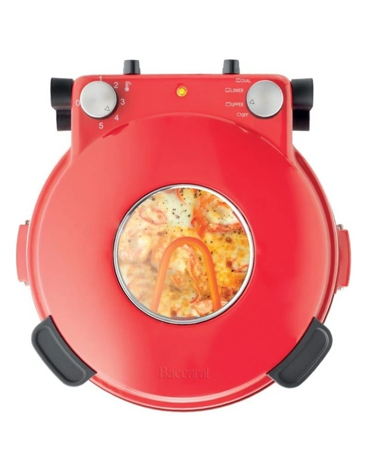 Baccarat The Gourmet Slice Pizza Oven in Red image 3