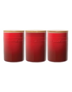 Baccarat Le Connoisseur Canister Set of 3 Piece in Red