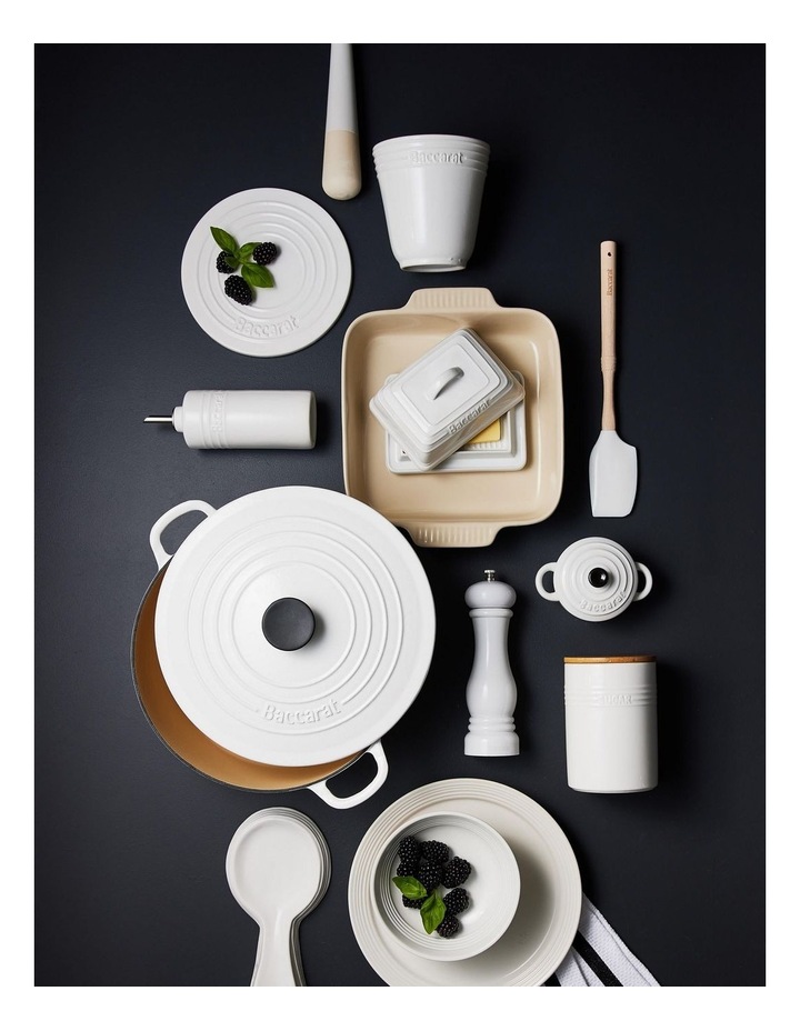 Baccarat Le Connoisseur Butter Dish 16cm in White image 2