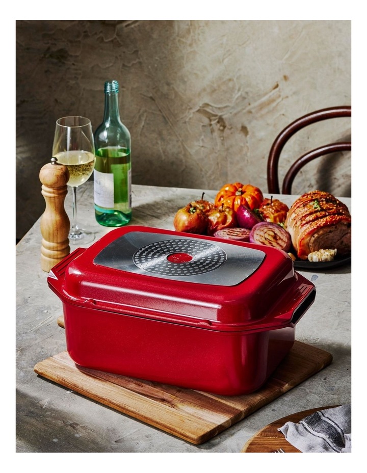 Bessemer Non-Stick Roaster & Grill 34cm in Red image 2